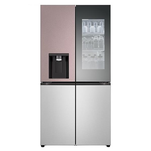 디오스 오브제 음성인식 얼음정수기냉장고 노크온 820L 클레이핑크/실버