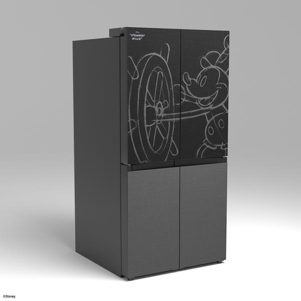 냉장고 [디즈니 X BEPOKE] 에디션 프리스탠딩 4도어 (스팀보트 윌리) 874L RF85C90J1AP
